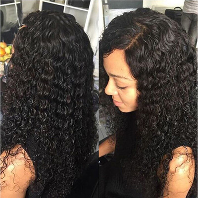 

Brazilian human hair kinky curly wigs glueless lace front curly wigs curly lace front human hair wig with baby hair