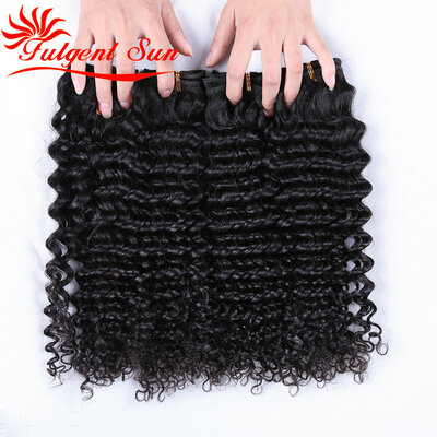

raw virgin unprocessed human hair deep curly hair weave for black women virgin brazilian hair curly 4 bundles soft no shedding