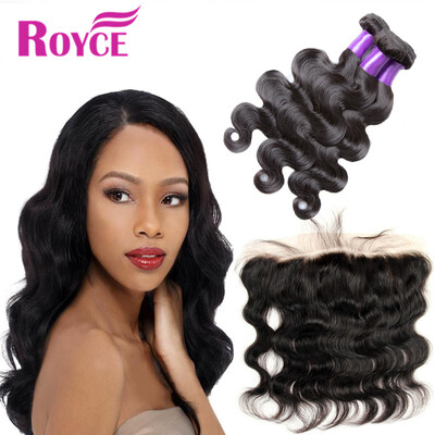 

Brazilian Virgin Hair Body Wave 3 Bundles With Lace Frontal Unprocessed Virgin Hair Frontal Closure With Bundles Weave Extensions