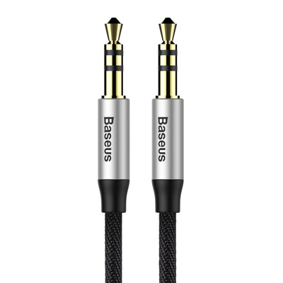 

Times thinking Baseus art pattern audio line male to public connection line computer computer speaker cable 1.5M silver black