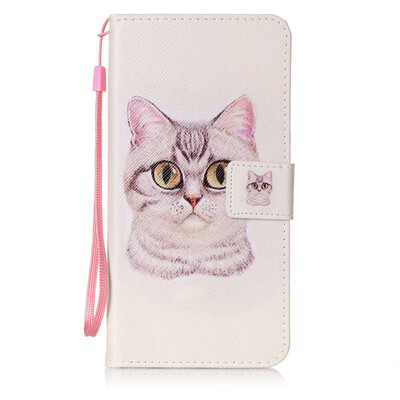 

Короткие волосы Cat Дизайн PU кожа флип Обложка Кошелек Карты Держатель чехол для Apple iPhone 7 Plus