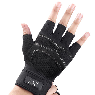 

LAC fitness gloves men and women dumbbell equipment wrist strength training semi-breath breathable anti-slip clothing palm gloves entry type XL