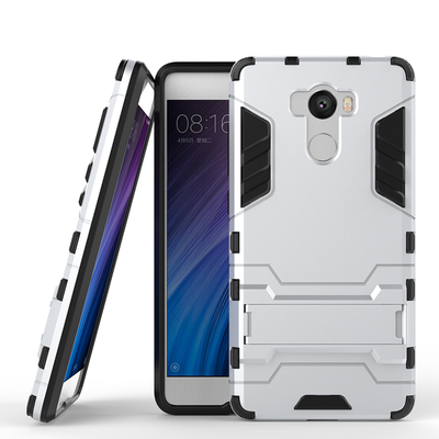 

Серебряный Slim Robot Armor Kickstand Ударопрочный жесткий корпус из прочной резины для XIAOMI RedMi 4 Prime