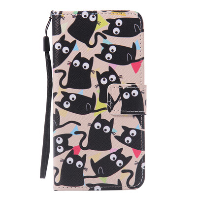 

Cute Kitten Design PU Leather Flip Cover Wallet Card Holder Case for HUAWEI P9