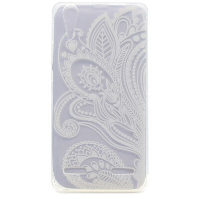

Half flower Pattern Soft Thin TPU Rubber Silicone Gel Case Cover for Lenovo Lemon K30