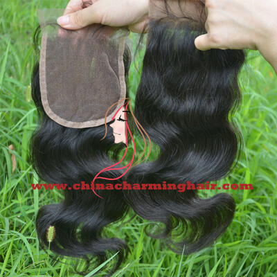 

Malaysian Virgin Hair Lace Closure Bleached Knots Malaysian Body Wave Closure MiddleFree 3 Part Lace Closure