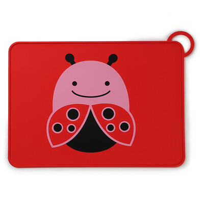 

SKIP HOP Cute Zoo Silicone Placemat Baby Силиконовая настольная подставка Детская подушка для плитки Складная противоскользящая подушечка - жук Более 12 месяцев Импорт в США