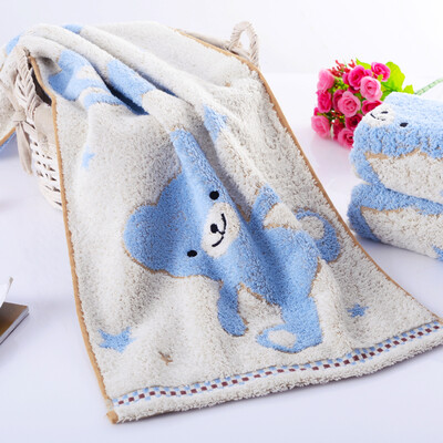 

Matte LOFTEX exports of European products cotton towel yarn-dyed jacquard twisted bear tribe scarf blue 100g article 34 78