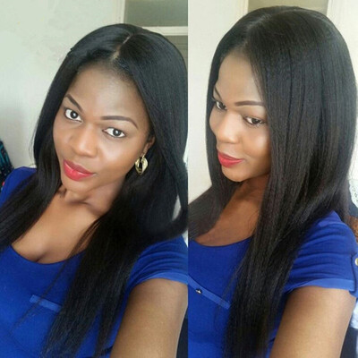 

Full Lace Human Hair Wigs For Black Women Light Yaki Straight Hair Lace Front Human Hair Wigs With Baby Hair Italian Yaki