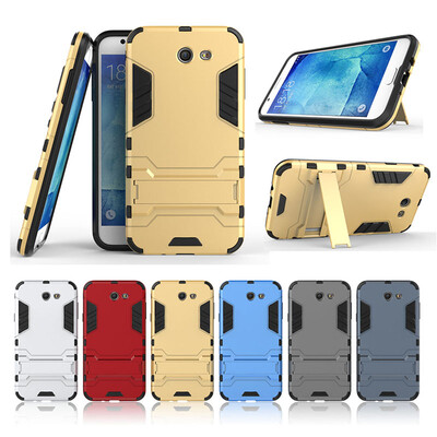 

Gold Slim Robot Armor Kickstand Shockproof Hard Rugged Rubber Back Case For SAMSUNG Galaxy J7 2017J727P