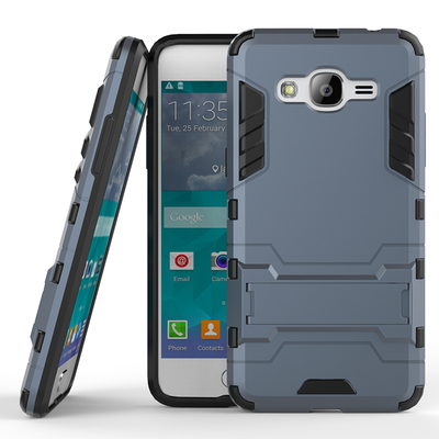 

Dark blue Slim Robot Armor Kickstand Shockproof Hard Rugged Rubber Back Case For SAMUNG Galaxy Grand Prime Plus/J2 Prime