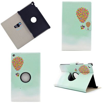 

Moving Castle Style 360 Rotating Flip Cover with Stand Function&Credit Card Slot for Amazon Kindle Fire HD 8 2016