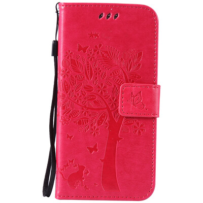 

Rose Tree Design Кожа PU откидной крышки Кошелек Карты Держатель чехол для SAMSUNG S7