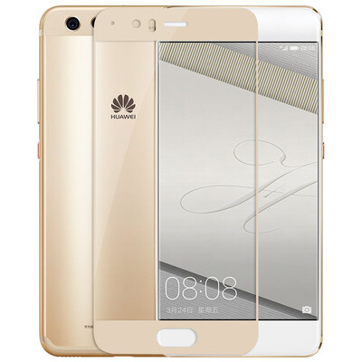 

ESCASE Huawei P10 Plus полноэкранная закаленная пленка P10 Plus полноцветный HD-взрывозащищенный анти-отпечаток мобильного телефона экран полноэкранный золотой