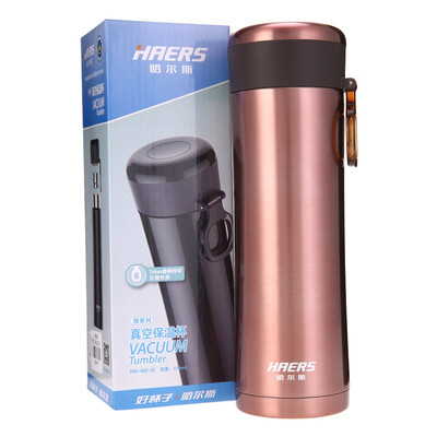 

Jingdong Supermarket] Hals 420ml stainless steel vacuum insulation cup straight office water cup HW-420-32 color random