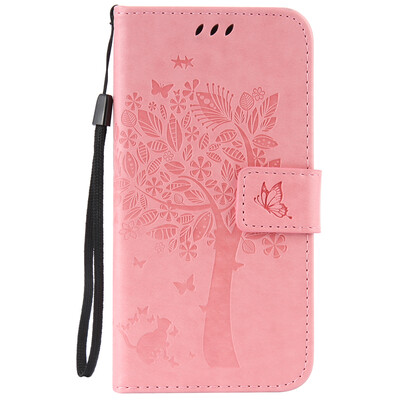 

Pink Tree Design PU Leather Flip Cover Wallet Card Holder Case for LENOVO ZUK Z2