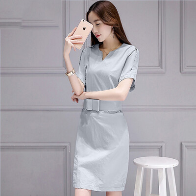 

Yutang morning 2017 summer temperament short skirt fashion wild sexy sexy dress suit suit S62A0671A262XL bean green XL