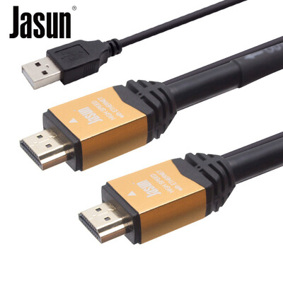 

Jason (JASUN) HDMI цифровая линия высокой четкости 35 метров HDMI инженерная линия цифровой чип усиления сигнала + проектор питания USB проектор Поддержка телевизионных мониторов 3D 1080P JS-121