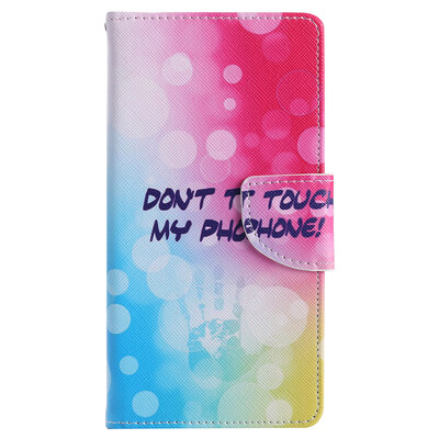 

Fingerprint Design PU Leather Flip Cover Wallet Card Holder Case for SONY XZ