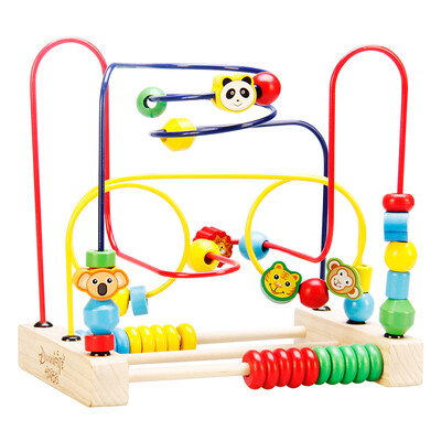 

Dan Ni Qi Te (Dan Ni Qi Te) animal big beads 1-3 years old children intellectual big beads around the hands of the brain to balance the ability to balance the eye exercise CDN-2748
