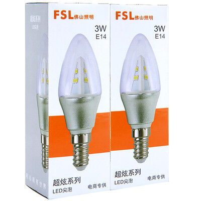 

Супермаркет] [Jingdong FSL (FSL) LED кристалл лампочка Свеча энергия 3W 6500K ослепить прозрачный E14 серебро загружена Свеча 2