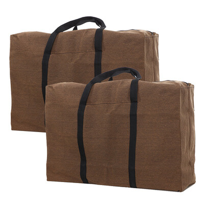 

Jingdong Supermarket Jingtang large capacity thick canvas bag baggage baggage travel bag quilt storage bag 85 50 22 cm 2 pieces