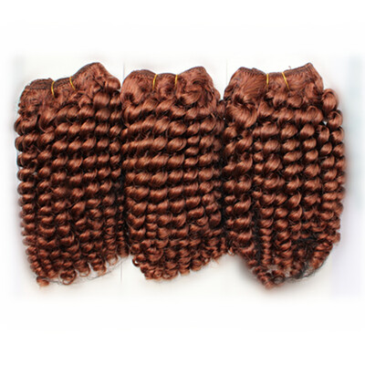 

Free Shipping Auburn Weave Hair 3pcslot Mix Length 100 Brazilian Virgin Remy Hair Auburn Curly Hair Extension Weft