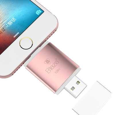 

Beyer Apple mobile phone U disk 64G rose mobile phone computer dual purpose USB storage disk expansion memory for iPhone 7 5s 6s 6Plus iPad mini air