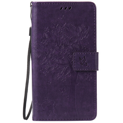 

Purple Tree Design PU кожа флип крышку кошелек карты держатель чехол для SONY Z5 PLUS