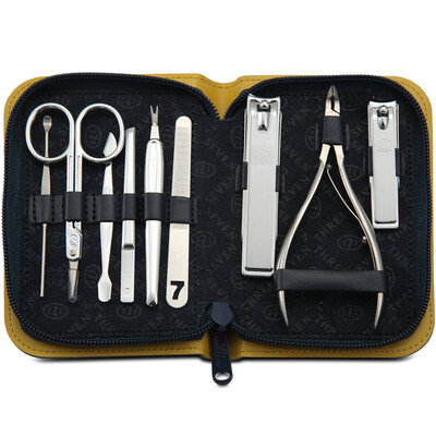 

777 Nail Knife Set Nail Scissors Repair Repair Manicure Set 9pcs Set TS-1517K Yellow