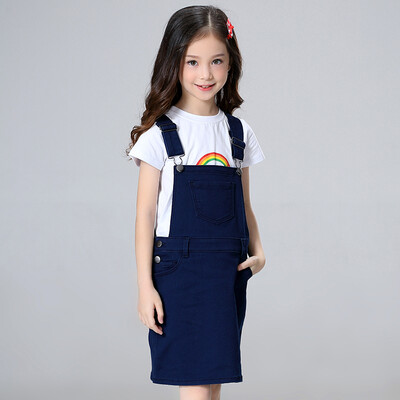 

Cute Girl 's Skirt Necklace Skirt Girl Dresses Children' s Skirt J079A Dark Blue