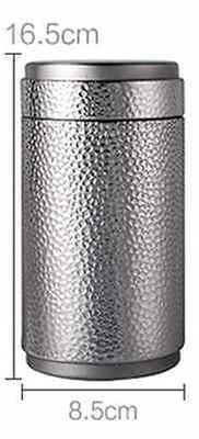 

Pitting Metal Canister Tea Caddy Tin Jar Coffee Can Kitchen Storage Container silver 8.5x16.5cm