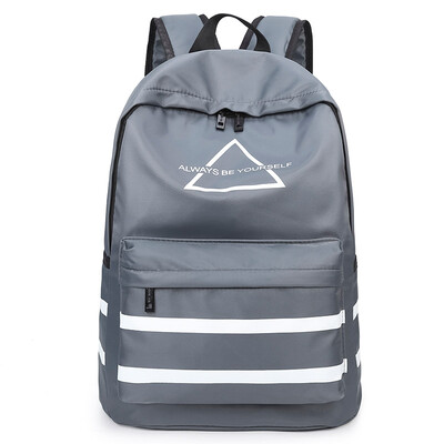 

Fragrant children (XIASUAR) backpack shoulder bag female middle school student bag waterproof nylon simple and practical travel bag large capacity 858 gray