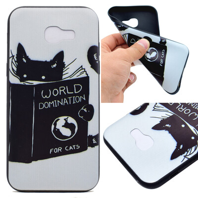 

Cat Pattern Soft Thin TPU Rubber Silicone Gel Case Cover for Samsung Galaxy J3 2017J327