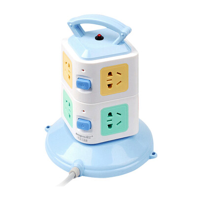 

(Lengon) vertical socket two-tier 8-bit plug-in plug-in board portable sub-control plug-in wiring board overload protection GB combination hole 3 meters
