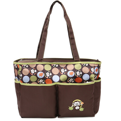 

My beloved multi-functional mummy bag separated mother bag shoulder shoulder mother and baby bag ZA17699 wave point gray