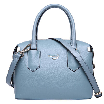 

Crocodile (CROCODILE) the first layer of cowhide handbags fashion wild handbag small package simple lady bag 12613092-08 blue