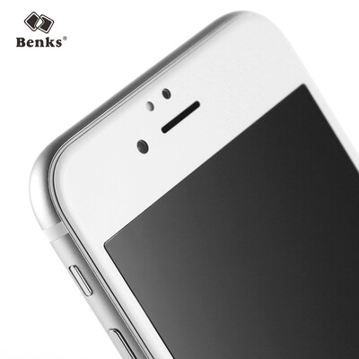 

Bunkers Benks Apple ApplePhone6s Plus tempered film 3D surface full-screen full coverage of the tempered film 6splus soft edge shatter high-definition mobile phone protective film white