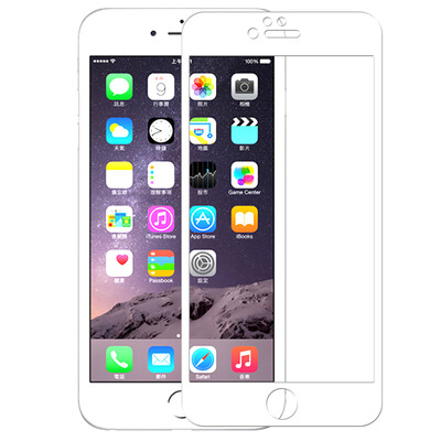 

Smorss iPhone7 стальной мембраны Apple, 7 дуга шелкографии закаленного стекла Защитная крышка высокой четкости фильм экран телефона фильм полный экран белый