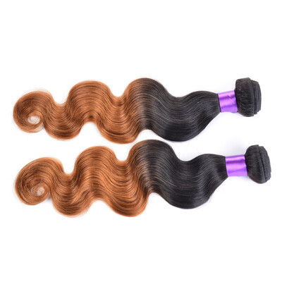 

2 Bundles 7A Brazilian Body Wave Human Hair Ombre 2 Tone Ombre Hair Bundles T1B/30 Brazilian Virgin Hair Body Wave Ombre Weave