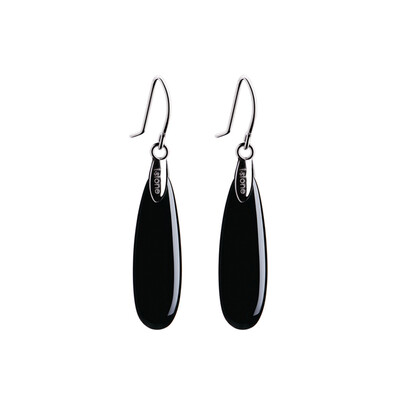 

Stone head (istone) charm to send black agate earrings