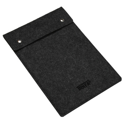 

(TRNFA) MZ-170 vertical paragraph black A4 blanket file bag / hand holding button file set creative office information storage package IPAD protection bagging