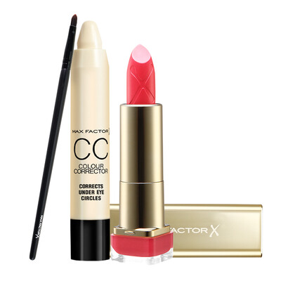 

Megus Buddha (Max Factor) Charm Porcelain Huan Yan set (charm moisturizing lipstick repair lipstick 827 + rainbow color palette pen + lip brush)