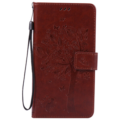 

Brown Tree Design Кожа PU флип крышки Кошелек Карты Держатель чехол для HUAWEI MATE 8