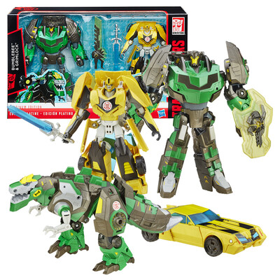 

Hasbro (Hasbro) Трансформеры игрушки Платина чеканка магазин Hornet дружина и Grimlock (желто-зеленый) B6353