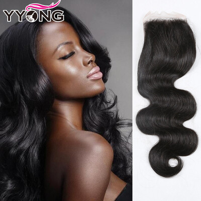 

YYONG Hair Products Grade 8A Brazilian Body Wave Lace Closure Bleached Brazilian Closure Pieces Lace Closure 44 Human Hair