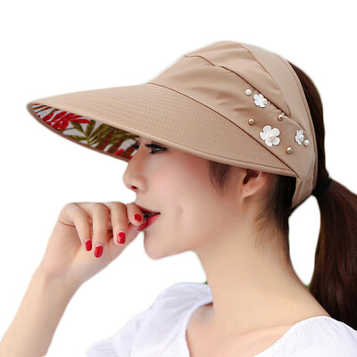 

Sheye ZYM0017kaqi sun hat women sunscreen hat folding sun hat outdoor cycling beach hat big along the cooler khaki