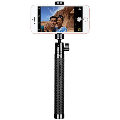 

MOMAX (MOMAX) carbon fiber Bluetooth self-timer light folding self-timer Bluetooth remote control light luxury version of the black