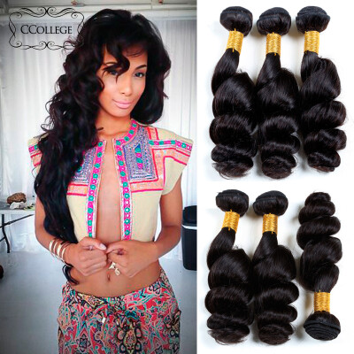 

Cheap Brazilian Virgin Hair Loose Wave Weave 3 Bundles CCollege Hair Company Brazilian Human Hair Extensions Free Shipping