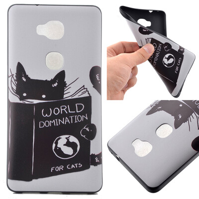 

Cat Pattern Мягкий тонкий ТПУ резиновый силиконовый гель Дело Чехол для Huawei Honor 5X/GR5